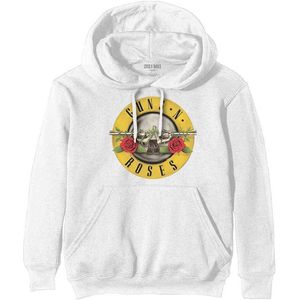 Guns N' Roses - Classic Logo Hoodie/trui - S - Wit