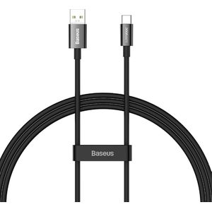Baseus - Universele USB naar Type C kabel - Geschikt voor o.a. Samsung en andere apparaten - 1 Meter - 100W - Zwart