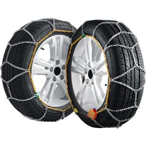 Sneeuwkettingen, Mangaan-Gelegeerd Staal, Tractie voor Noodgevallen, voor auto's/pick-ups/SUV's/Vrachtwagens, Zilver, set van 2, Hoogwaardig Materiaal, Besneeuwde Wegscènes