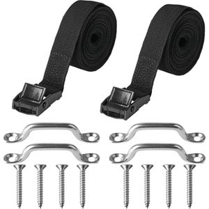 Verstelbare ratelriemen met clipsluiting voor materiaaltransport - 2 stuks, fietsendragers, motorbagagetassen