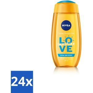 24 x NIVEA Douchegel Love Sunshine 250 ml - Douchegel - NIVEA - Verzorgende Douchegel - Hydraterende Douchegel - Douchegel Met Aloë Vera