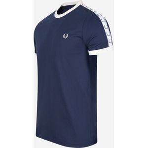 Fred Perry Taped Ringer Carbon Blue