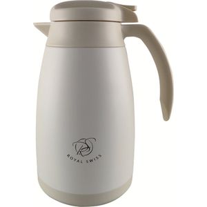 Royal Swiss - Thermoskan 1.5L - Isoleerkan - RVS - Beige - Koffie - Water - Voor warme en koude dranken