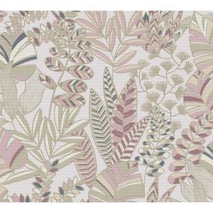 Vliesbehang - Bloemen - Licht Glanzend - Licht Gestructureerd - 10,05 m x 0,53 m - 5,33 m²