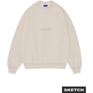 Jack & Jones Jorbleecker aop box sweat crew neck off-white