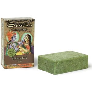 Saucha scrub zeep, Uplifting Tulsi, Prabhuji's Gifts, 100% natuurlijk, vegan