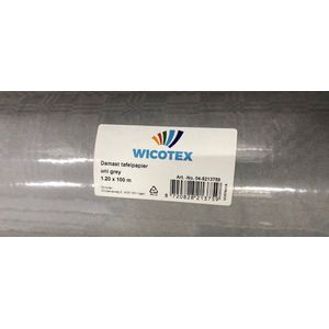 Wicotex - Tafelpapier op rol - Damastpapier - Afmeting 120cm x 100meter - Uni Grijs