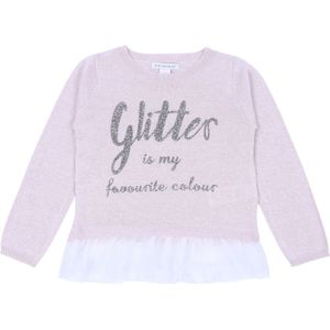 Glinsterende trui met tule