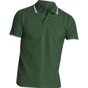 SOLS Herenpraktijk getipt Pique korte mouw Poloshirt (Groen/Wit)