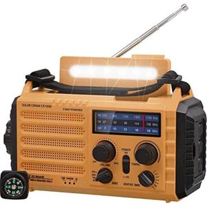 Radio op batterijen voor rampen - Werkt op AAA Batterijen - AM/FM - Makkelijk mee te nemen - Zaklamp - Noodknop - Noodradio - Noodradio Solar Opwindbaar - Noodpakket