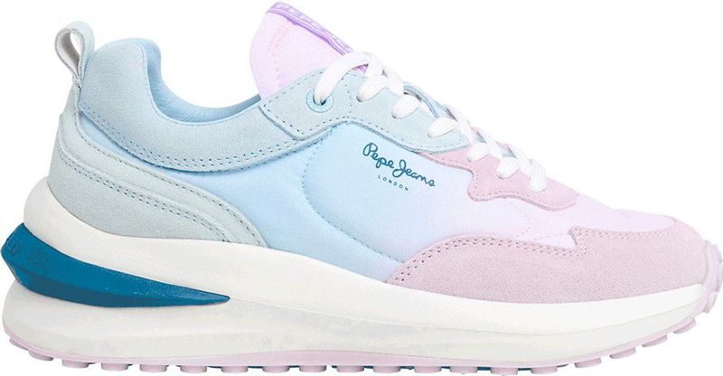 Pepe Jeans - PLS60044 Wislow Colors - Beige Lila - Leren Sportschoenen - Casual