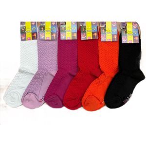 Embrator meisjes Sokken effen mix 6-paar maat 31-34