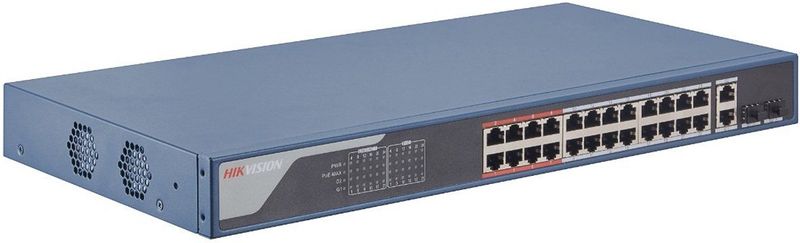 Hikvision - DS-3E1326P-EI(B) Managed Switch - Cloudbeheer - 24 Poorten - 370 Watt PoE