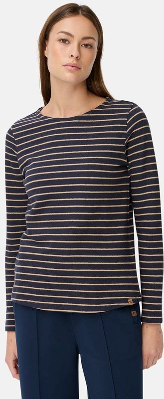 camel active - Longsleeve T-shirt - Blauw gestreept - Biologische Katoen