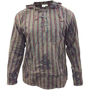 Patchwork Festival Hoodies voor Mannen en Vrouwen - Fleece Gevoerde Lange Mouw Trui