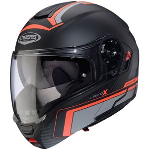 Caberg Levo X Elite Mat Zwart Grijs Rood Systeemhelm - Maat L - Helm