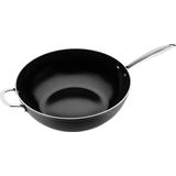 ISENVI Victoria Forged keramische wokpan 32CM - RVS greep - Antraciet - Keramisch - 100% PFAS, PTFE en PFOA vrij - 100% duurzaam - Unieke Antiaanbaklaag - Non-stick bodem - Geschikt voor alle warmtebronnen inclusief inductie