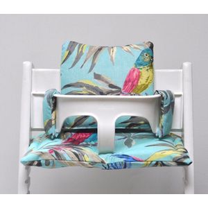 Aqua tropical kussenset voor de stokke tripptrapp kinderstoel-kinderstoel kussen-stoelverkleiner- meegroeistoel kussen-liefleukenhip