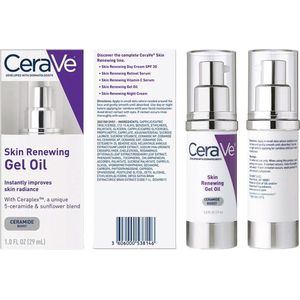 CeraVe Skin Renewing Ceramide Gel - Gezichtsolie - Complete Anti-veroudering  - SPF 30 - Retinol - Vitamine C - Nachtcrème - Olie