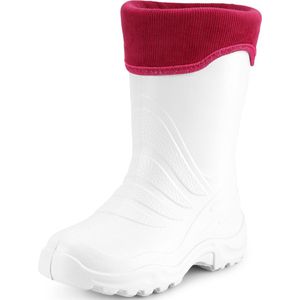 Ladeheid LA-LMG-861-Termix Dames Regenlaarzen - Rubber - Gevoerd - EVA - Waterdicht – Wit/roze – 24/25