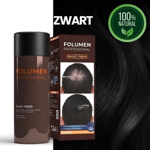 FOLUMEN Haarvezels (28 g) - Haarverdikker / Haarpoeder voor Fijn en Dunner Wordend Haar - Direct Dik en Vol Haar - 8 Kleuren voor Mannen en Vrouwen - ZWART - CADEAUTIP*