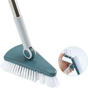 Vloerreinigingsborstel Douchevloerborstel Scrubber Schraap V-vorm Stijve Haren met Zuigmond 120° Roterende Tegelborstel - krachtige reinigingsborstel .