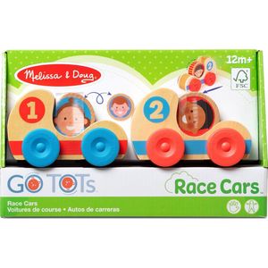 Melissa & Doug GO Tots Houten raceauto's (2 autootjes, 2 schijven) - Houten peuterspeelgoed - ontwikkelings speelgoed voor baby's - 12 maanden + - Cadeau voor baby jongens en -meisjes
