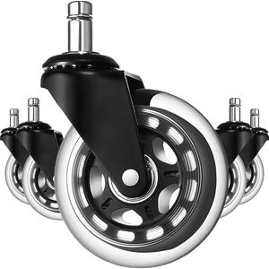 Zwaarlast Zwenkwielen / Trolley Wielen voor Meubels - Rubberen Zware Wielen - Heavy Duty Castors /Transportwielen - 250 kg
