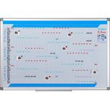 Relaxdays whiteboard planner - magneetbord - planbord - memobord - magnetisch - 60 x 90 cm - jaarplanner