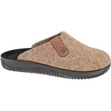 Rohde - Pantoffels - Beige - Vilt - Rubberen Profielzool