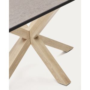 Argo eettafel 160x90 naturel / keramiek - LaForma