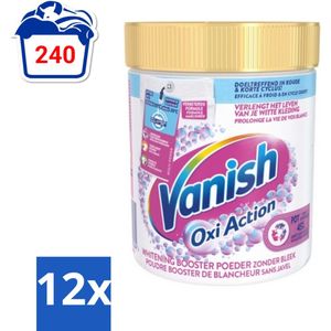 Vanish Oxi Action - Vlekkenverwijderaar - Wasbooster - Zonder Bleek - Witte Was - 530 Gram - Voordeelverpakking - 12 stuks