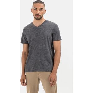 camel active T-shirt met korte mouwen gemaakt van biologisch katoen - Maat menswear-S - Donkergrijs