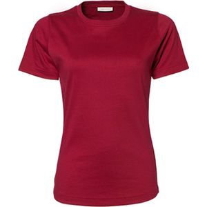 Women´s Interlock T-shirt met korte mouwen Deep Red - XXL