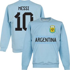 Argentinië Messi 10 Team Sweater - Lichtblauw - M