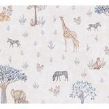 A.S. Création - Lilly & Luis - Kinderkamerbehang - Beige, Geel, Grijs - Vliesbehang 10,05 m x 0,53 m