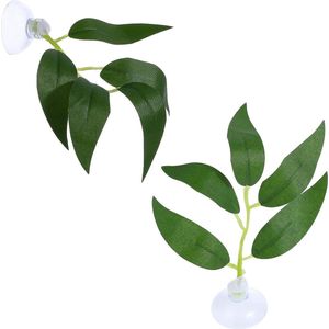 2 stuks kunstmatige aquariumplanten 12 cm Betta visbed met zuignap plastic planten voor aquaria