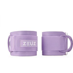 ZEUZ 2 Stuks Enkelband Fitness – Ankle Cuff Strap – Kabelmachine – Sport Beenband Straps voor Fitness – Paars