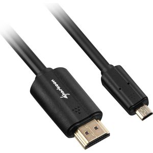 Sharkoon HDMI naar Micro HDMI 2.0 1M - Zwart