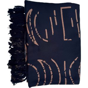 Sarong Moon - Handgemaakte Pareo Omslagdoek Omslagrok Wikkelrok Strandlaken Bikini Cover Up Dames Heren - Zwart