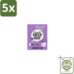 5 x Marcel's Green Soap - Handzeep Bar - Lavendel & Rozemarijn - Zachte verzorging - 90 gr - Grootverpakking - Handzeep Bar - Natuurlijke Handzeep - Vegan Handzeep - Milieuvriendelijke Handzeep - Lavendel En Rozemarijn