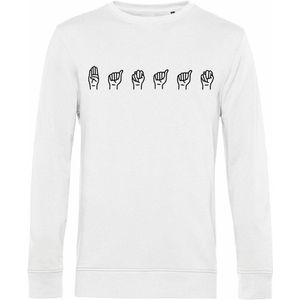 7431 - Sweater - Gebarentaal; Banaan-White-L