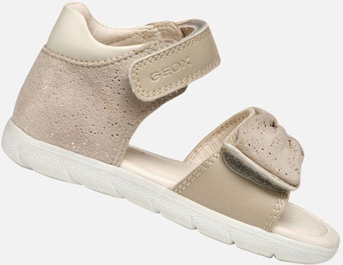 GEOX - ALUL - Sandalen - BEIGE - Suède en Lederlook