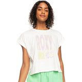 Roxy Alone On The Beach T-shirt Met Korte Mouwen Wit L Vrouw