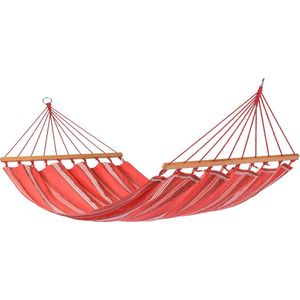 Hangmat Eénpersoons 'Curaçao' Fire (Rood) | Bijpasende opbergtas | 120 KG | 1% For The Planet | Tropilex