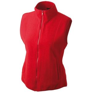 James and Nicholson Vrouwen/dames Microfleece Vest (Rood)