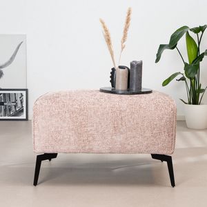 Bronx71® Hocker Vegas roze stof chenille