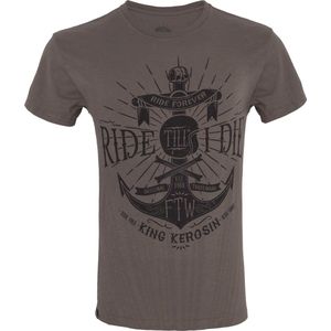 King Kerosin T-Shirt Ride Till I Die Watercolour Olive-S