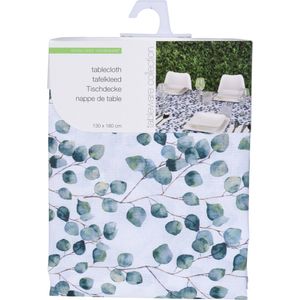 Excellent Houseware Tafelkleed linnen look blad dessin