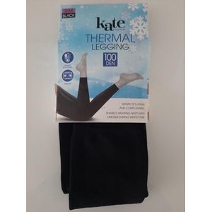 Thermolegging zwart - Maat S/M - stretch, warm isolerend, 100 denier panty maillot - thermal tights